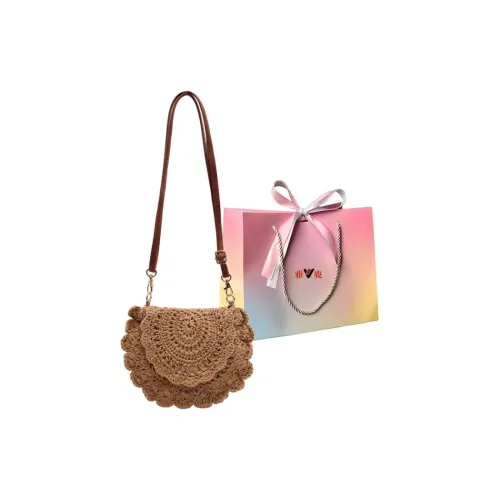 Yalu Woven Shoulder Bags Handbags Regular Women's Brown/Ecru