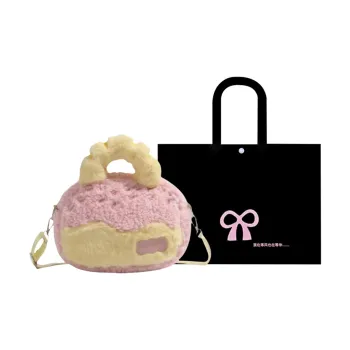 HACIN Plush Shoulder Bag Crossbody Bag Handbag Regular Women's Pink