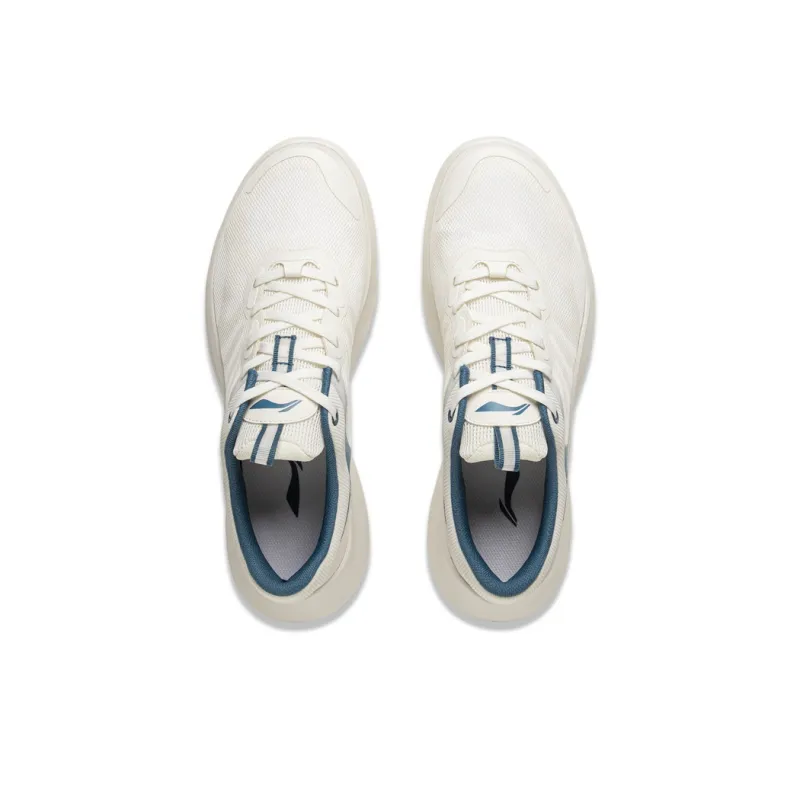 LiNing Cushioned Wear-Resistant Breathable Low-Top Casual Running Shoes Men's Mist White Evergreen-3