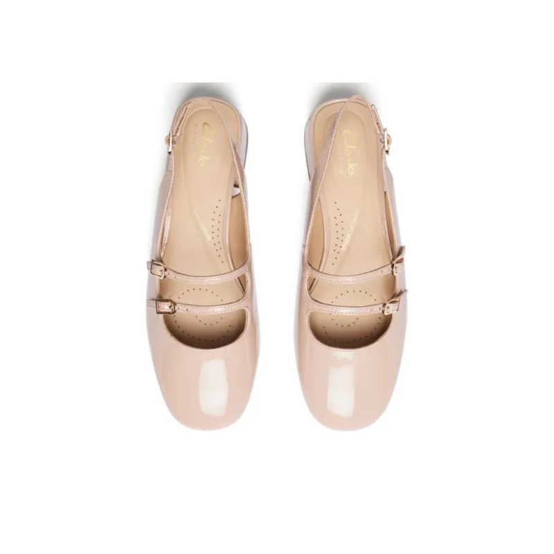 Clarks Daisy Collection Chunky Heel High Heels 6.5cm Women's Pink-2