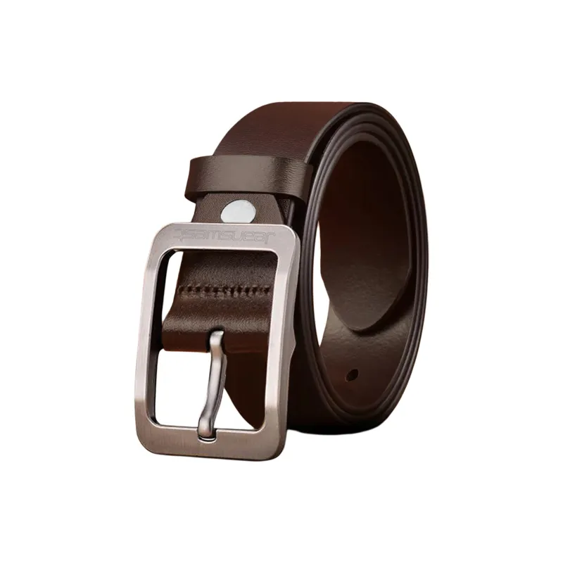 JEANSWEST Cow Leather Leather Belts Men's 3.8CM-3