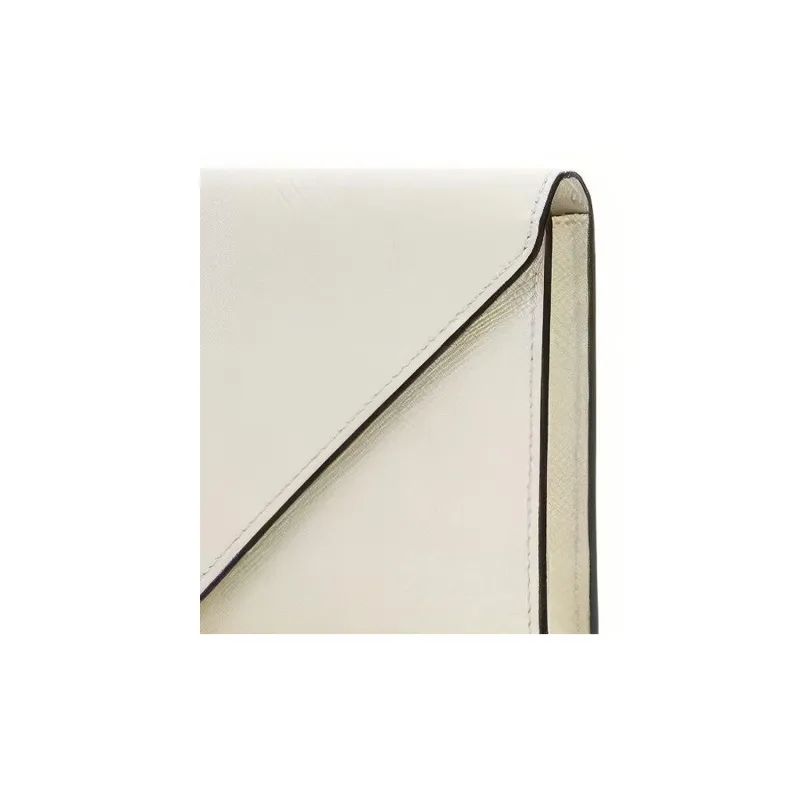 PRADA Calfskin Shoulder Bag Crossbody Bag Wallet Women's White-3