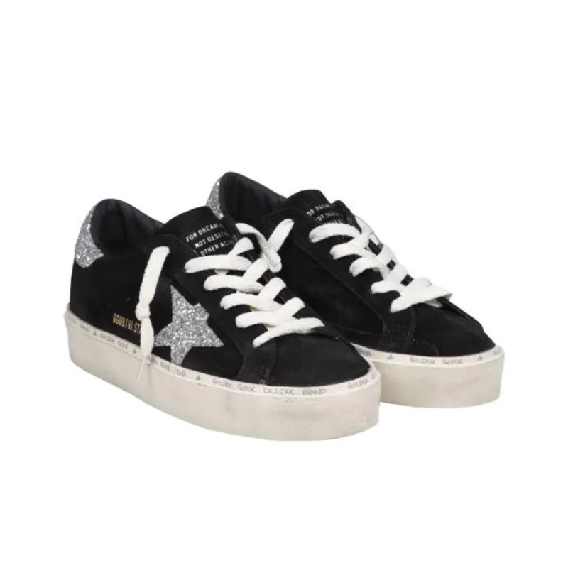 Golden Goose Hi Star Low Top Skateboard Shoes Women's Black-2