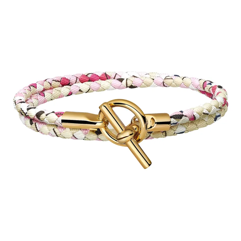 HERMES Gold-Plated Bracelets Women's Pink-0