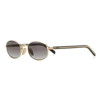 PRADA Metal Oval Sunglasses Women's Gold
