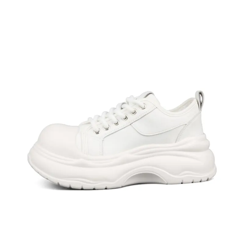 WENPU Height Increasing Lightweight Breathable Low-Top Casual Shoes Women's-0