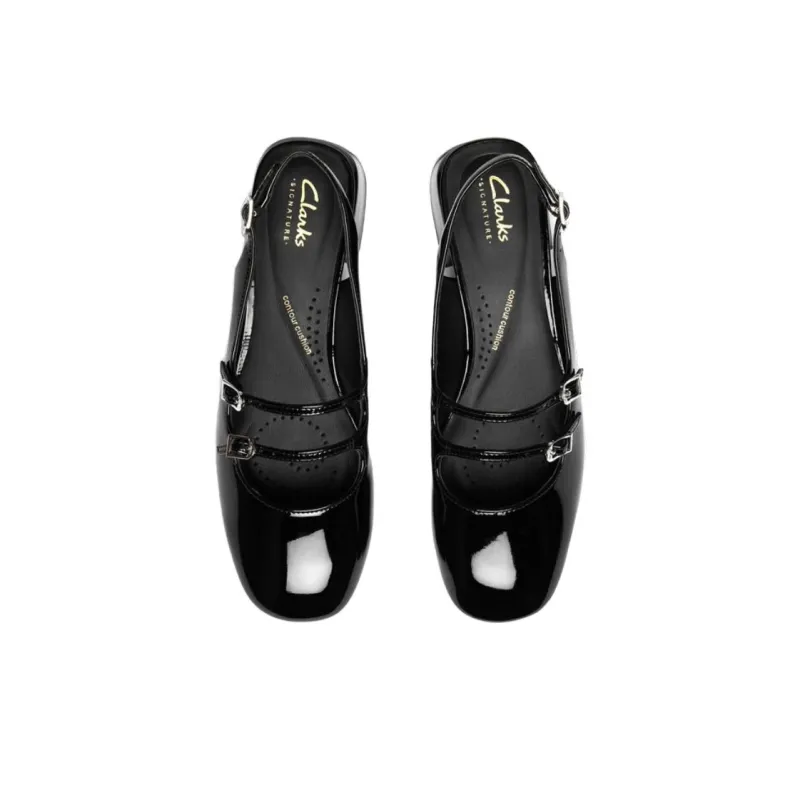 Clarks Daisy Collection Chunky Heel High Heels 6.5cm Women's Black-4
