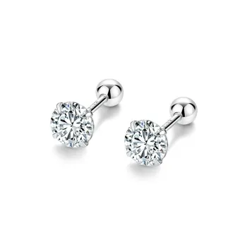 SFER 999 Fine Silver Stud Earrings Unisex