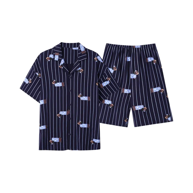Qiao Ni Tong Pajama Set Men's Image Color-0