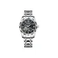 White Case Black Dial Steel Band