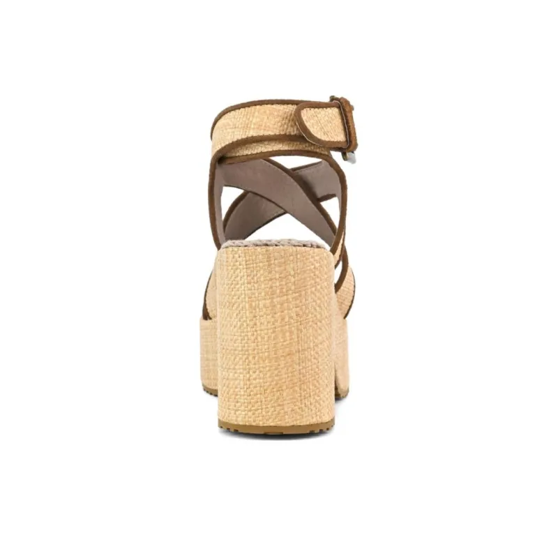 MOU Strap Sandals 3.5cm Women's Raffia Natural-4