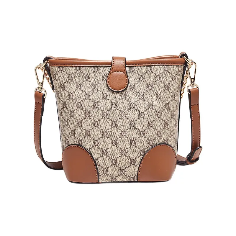 Old Man's Head Synthetic Leather Shoulder Bag Crossbody Bag Women's White/Coffee/Khaki-15