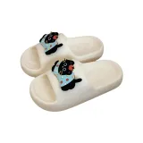 Cream White[Black Cat with Colorful Spots]