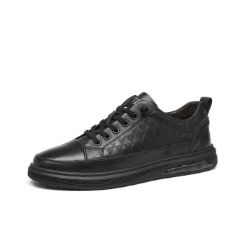 MODENGPAN Lightweight Low Top Skateboard Shoes Men's Black