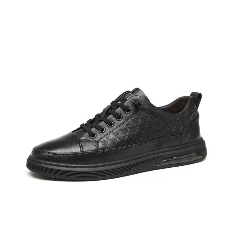 MODENGPAN Lightweight Low Top Skateboard Shoes Men's Black-0