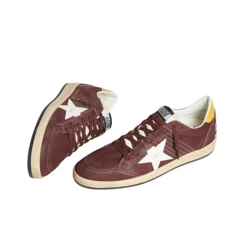 Golden Goose Ball Star College Group Low Top Skateboard Shoes Women's Dark Brown-3