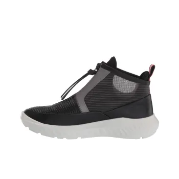 Ecco St.1 Lite Mid-Top Casual Shoes Women's Black