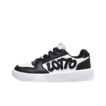 LOTTO Anti-Slip Wear-Resistant Low-Top Skateboard Shoes Women's Black White