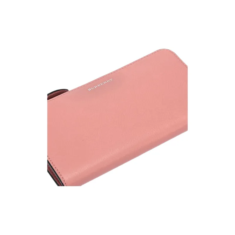 Burberry Cow Leather Card Holders Coin Purses Wallets Regular Women's Pink-3