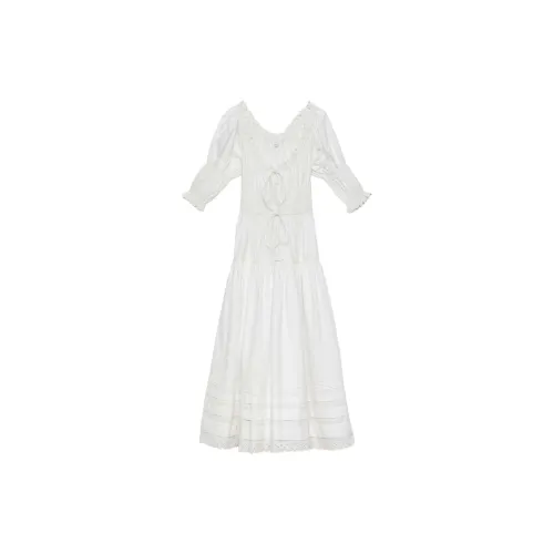 DOEN BARDOT DRESS Short-Sleeved Dresses Women's White