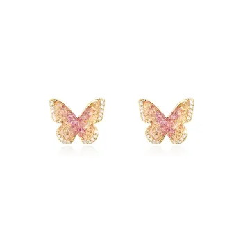 SHEEHHYY Faux Crystal Stud Earrings Unisex