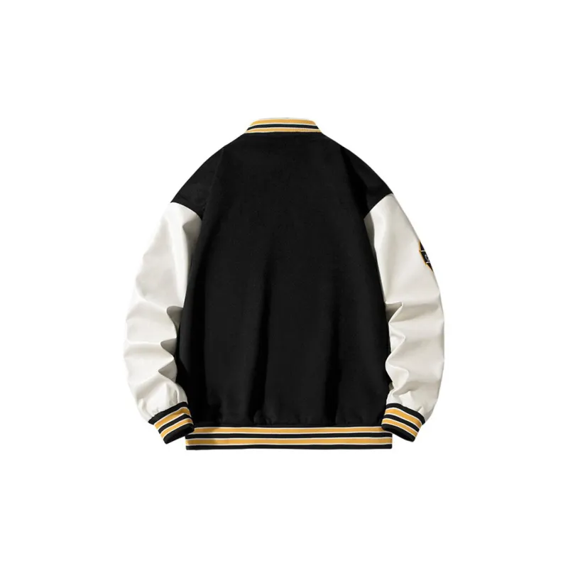 ROBINHOOD Baseball Jacket Unisex Black-1