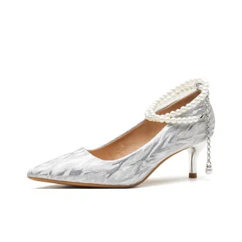 KATHRYN WILSON Slim Heel High Heels Women's Silver