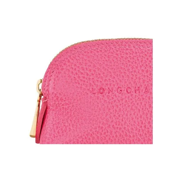 LONGCHAMP Le Foulonné Large Cow Leather Clutch Coin Purse Regular Women's Pink-3