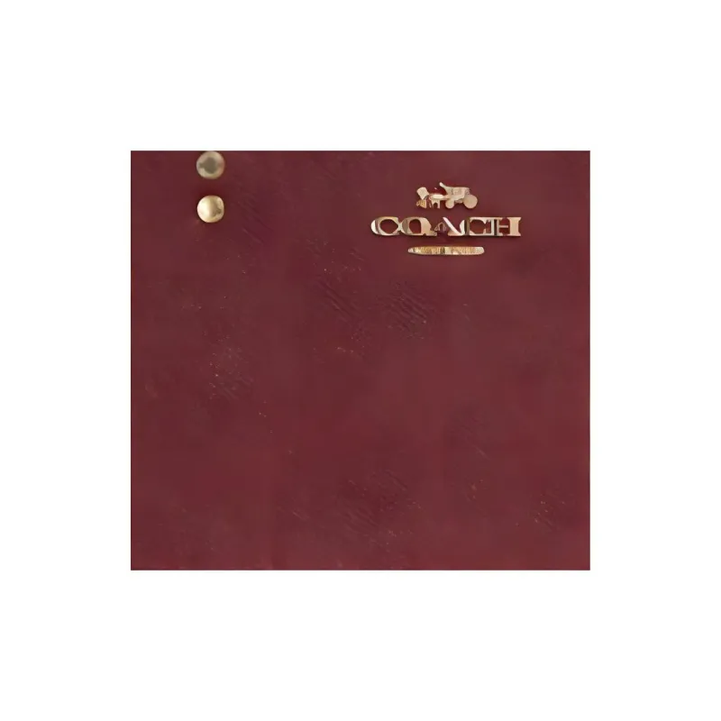 COACH Lillie Leather Handbag Large Size Women's Burgundy-4