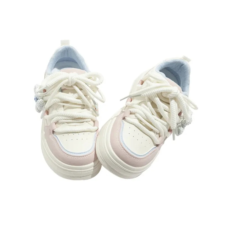 RUN MANNER Lightweight Height Increasing Slip Resistant Low Top Skateboard Shoes Women's-3