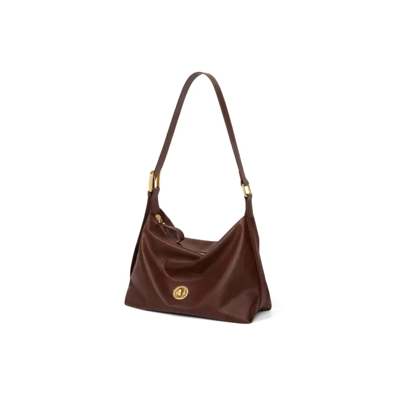 CinvaiKrose Synthetic Leather Shoulder Bag, Crossbody Bag, Tote Bag Medium Size Women's Coffee/Black-3