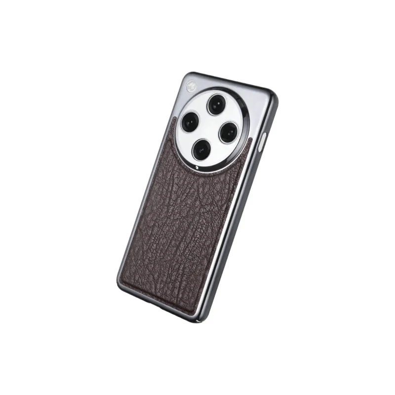 Povatine Genuine Leather Material Classic Nostalgic Tricolor Phone Cases Compatibility With OPPO Find X8/Find X8 Pro-5
