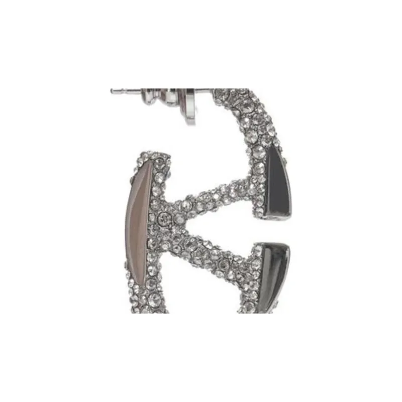 Valentino Brass Earrings Women's Silver-2