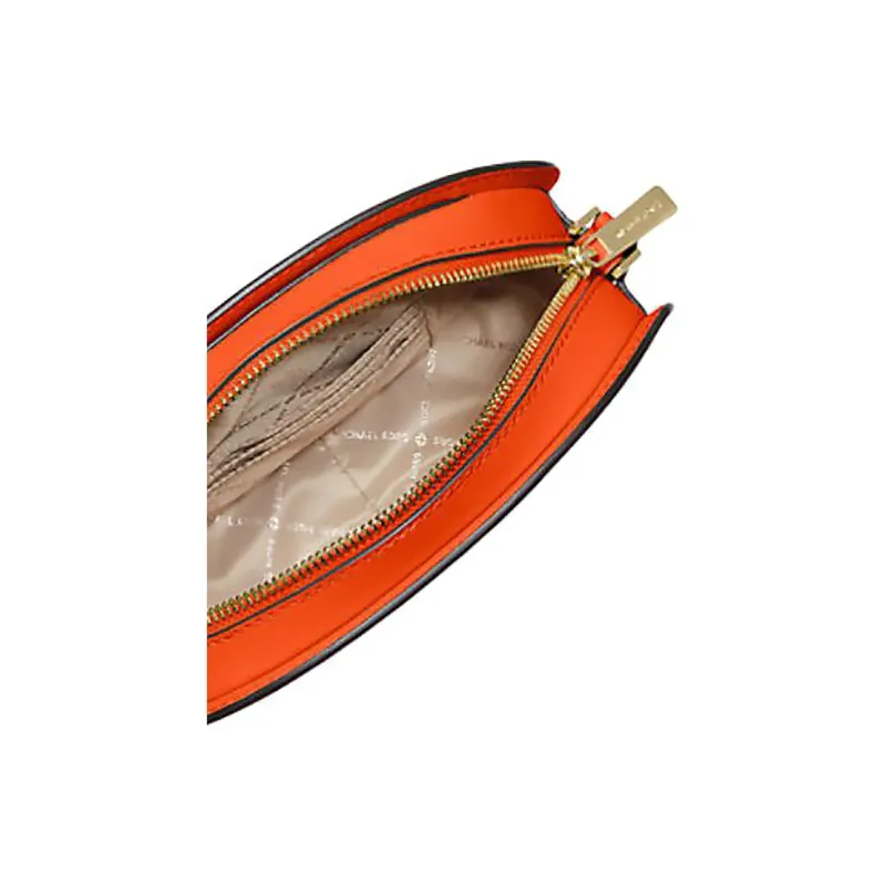 MICHAEL KORS Jet Set Travel Saffiano Leather Shoulder Bag Crossbody Bag Medium Size Women's Orange-2