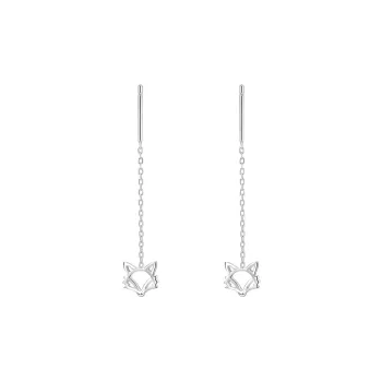 Happy Tide S 999 Fine Silver Drop Earrings Women's
