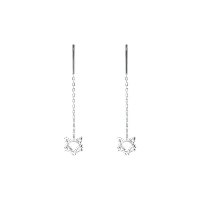 Happy Tide S 999 Fine Silver Drop Earrings Women's-0