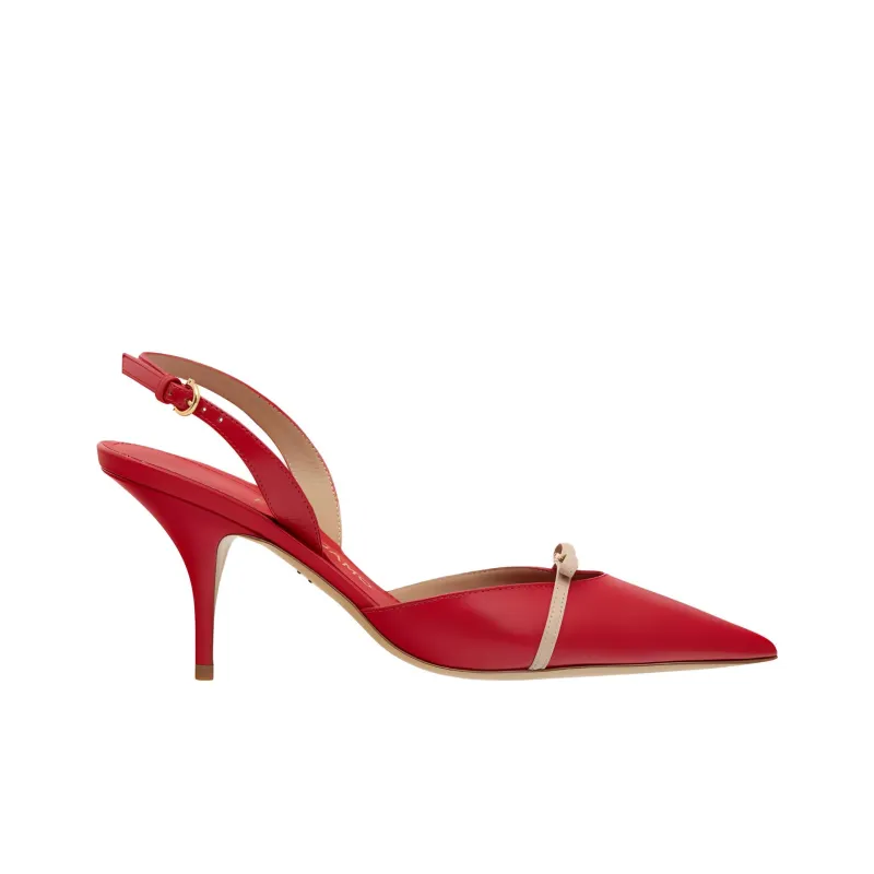 FERRAGAMO Mini Bow Slim Heel High Heels 7cm Women's Red-1