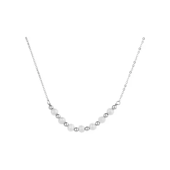 Regalrose 925 Sterling Silver Shell Pearl Necklaces Women's Silver