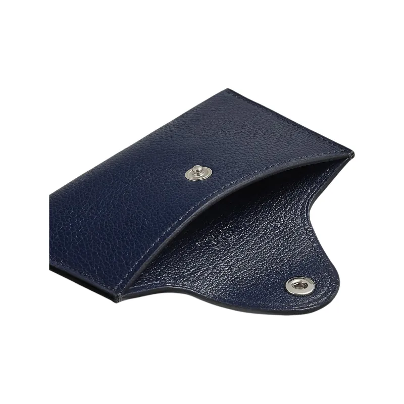 HERMES Iliade Evercolor Calfskin Card Holder Unisex 2Z Bleu Nuit Midnight Blue-1