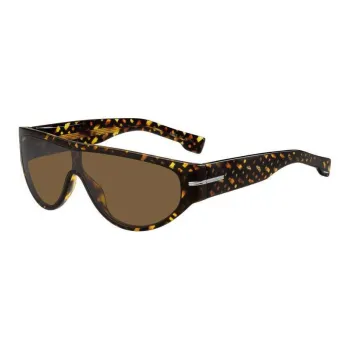 HUGO BOSS Acetate Irregular Shape Sunglasses Unisex Tortoiseshell