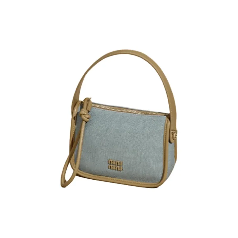 JOSINY PU Handbag Small Size Women's Ecru/Blue-7