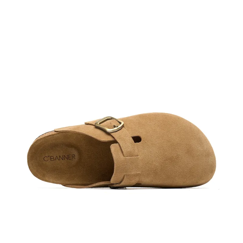 C°BANNER Cork Sole Wrap toe Slippers Unisex Yellow-2