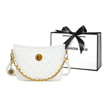 LETOO PU Crossbody Bag Regular Women's White/Coffee/Black