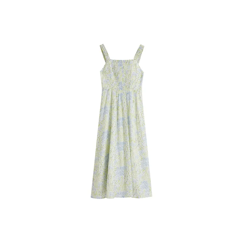 Inman Sleeveless Dress Women's Turquoise Mountain And River-1