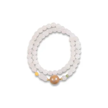 TIANTAISHAN Hetian Jade Bracelets Lotus Root Powders Unisex