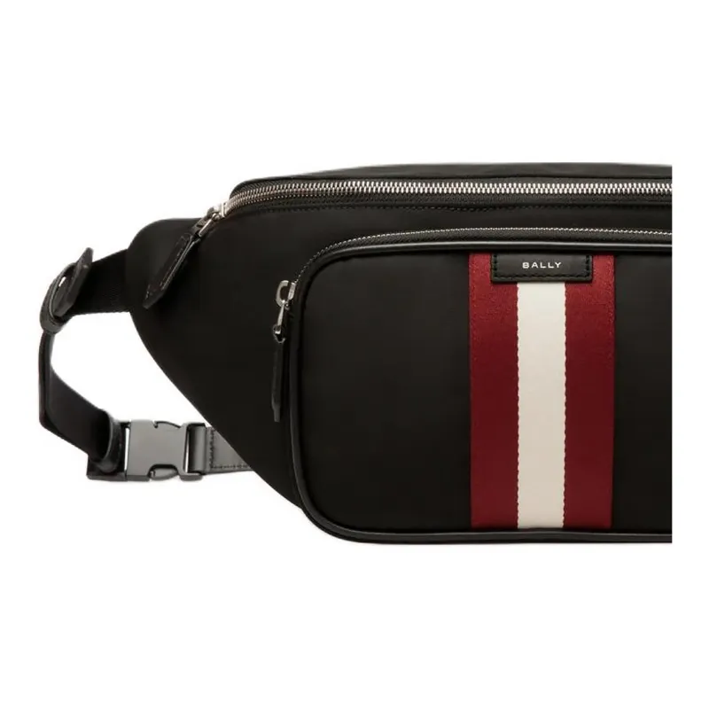 BALLY Nylon Fanny Pack Men's Black-4