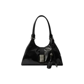 PRADA Leather Tote Bag, Shopping Bag, Shoulder Bag Medium Size Women's Black