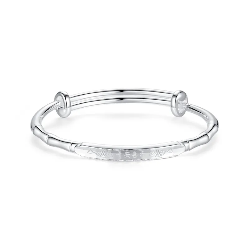 SINO GEM 999 Fine Silver Sterling Silver Bracelets Women's-0