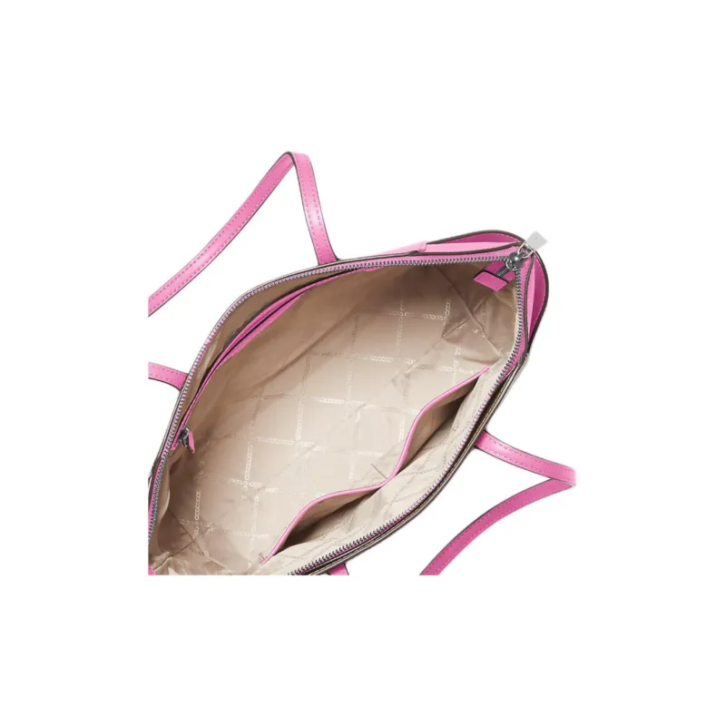 MICHAEL KORS Leather Tote Bag Shopping Bag Saffiano One Shoulder Handbag Medium Size Women's Cherry Pink-4