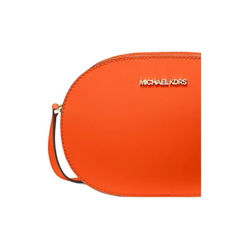 MICHAEL KORS Jet Set Travel Saffiano Leather Shoulder Bag Crossbody Bag Medium Size Women's Orange-3